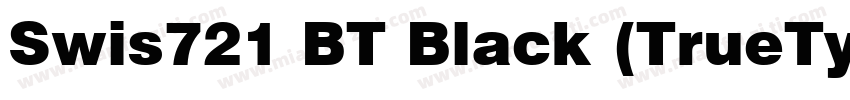 Swis721 BT Black (TrueType) (Wester字体转换